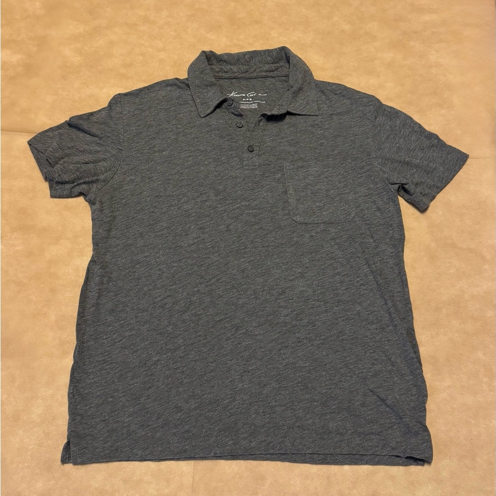 Kenneth Cole Grey Polo with Pocket - Medium